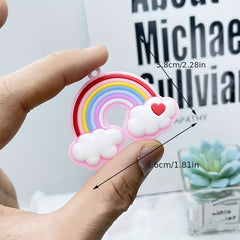 Cartoon Star Sun Moon Rainbow Keychain Pendant Decoration