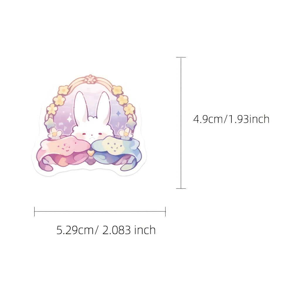 50pcs Rainbow Rabbit Stickers Laptop Mobile Phone DIY Decoration