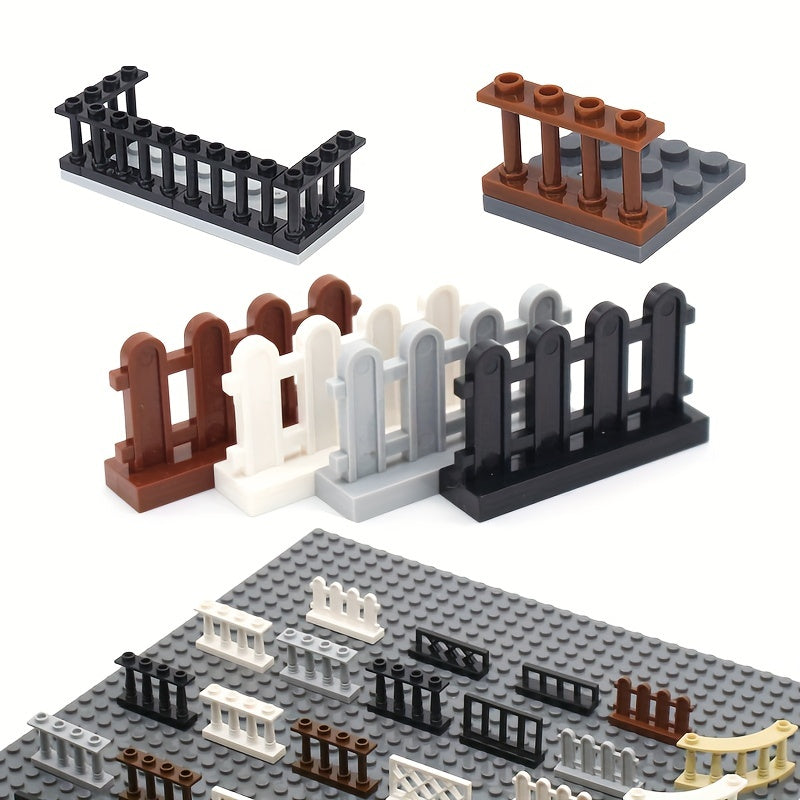 20pcs Building Block Scenes Basic Components 33303 15332 Fence Handrail Pen Rail