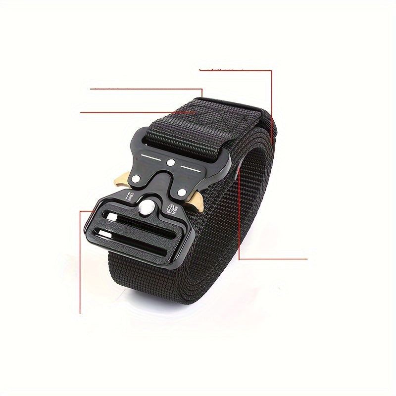 Quick Release Buckle Canvas Belt Outdoor Men's Military Training Belt