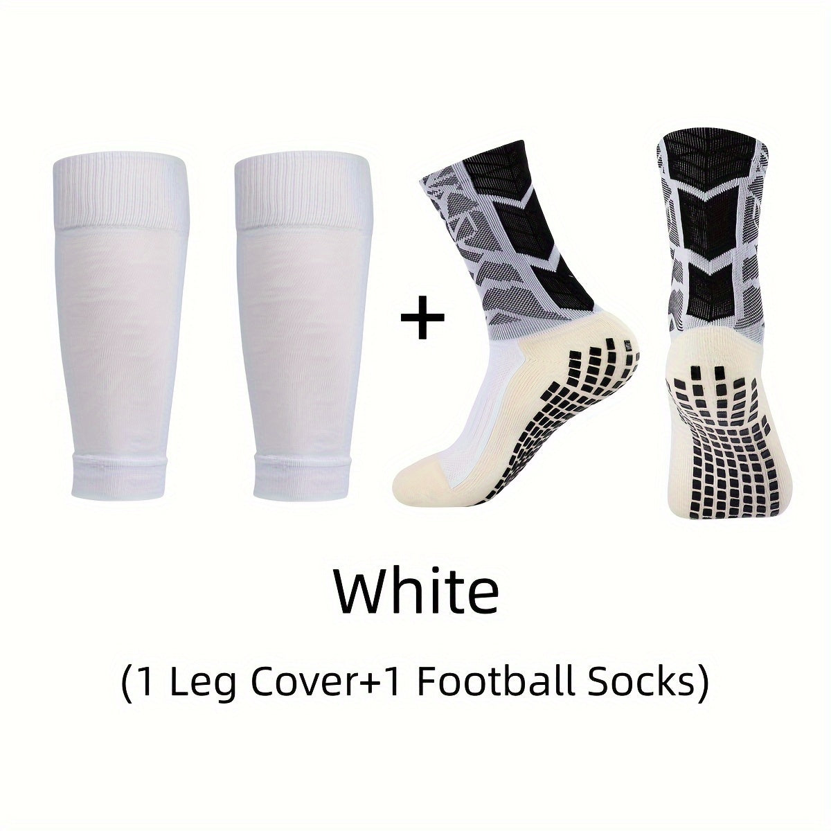 Men's Breathable Fitness Football Leg Cover & Anti Slip Socks