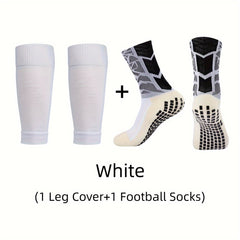 Men's Breathable Fitness Football Leg Cover & Anti Slip Socks