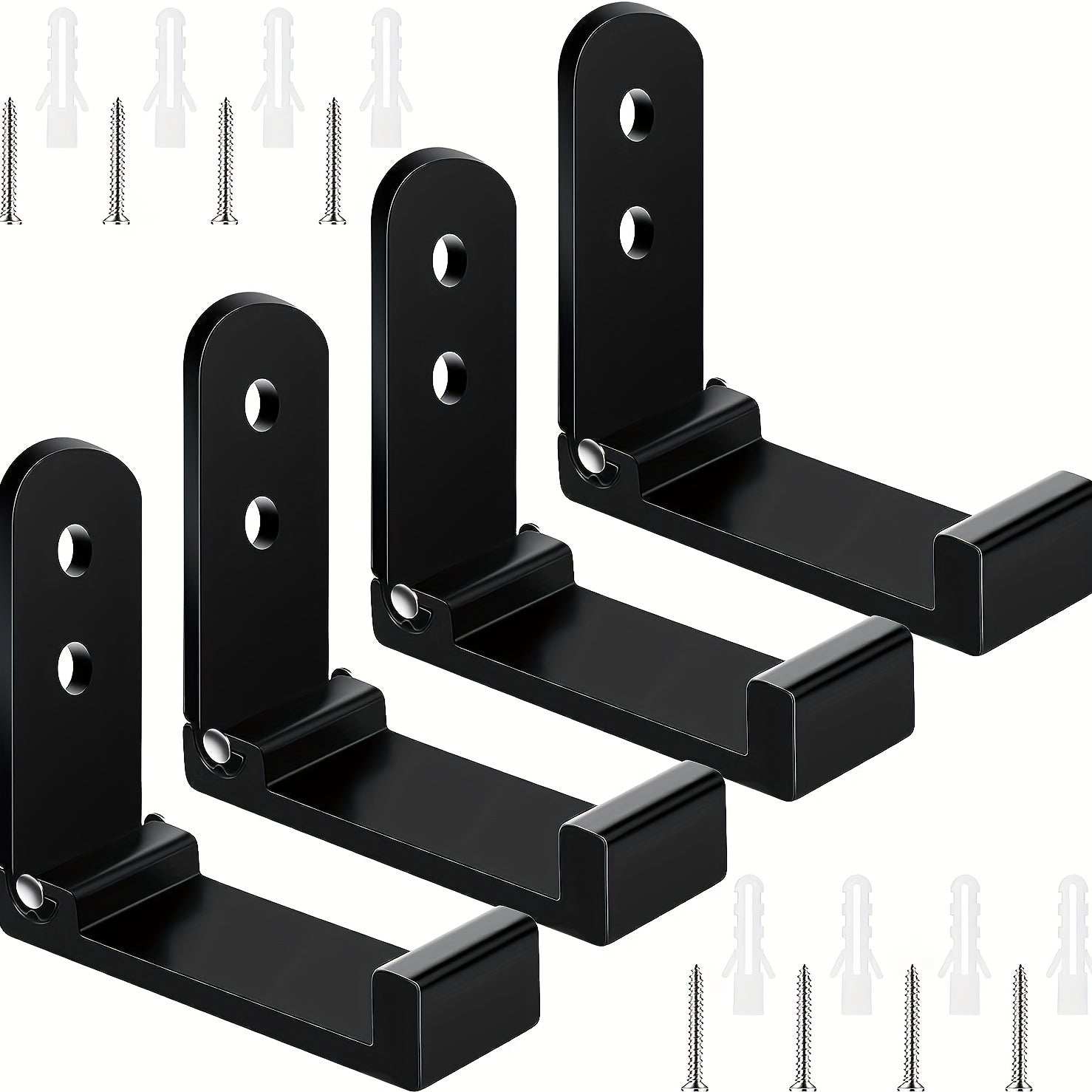 4 Sets Heavy Duty Storage Hooks Metal Wall Mount Hangers For Bows