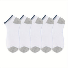 5 Pairs Striped Ankle Socks Women's Sports Stockings