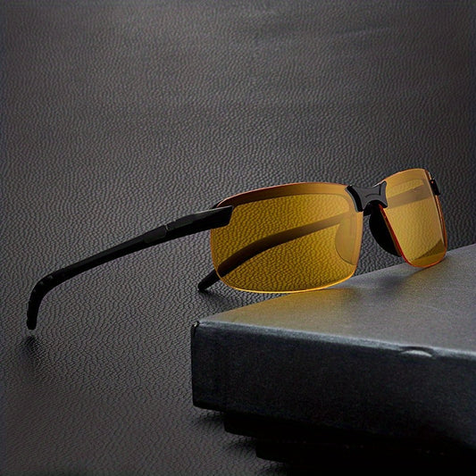 Y2K Rimless Wrap Sunglasses UV400 Outdoor Glasses with Box