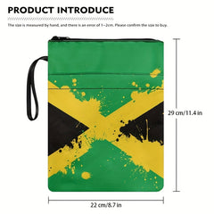 Jamaican Flag Book Sleeve With Zipper Book Protector Paperback Book Cover