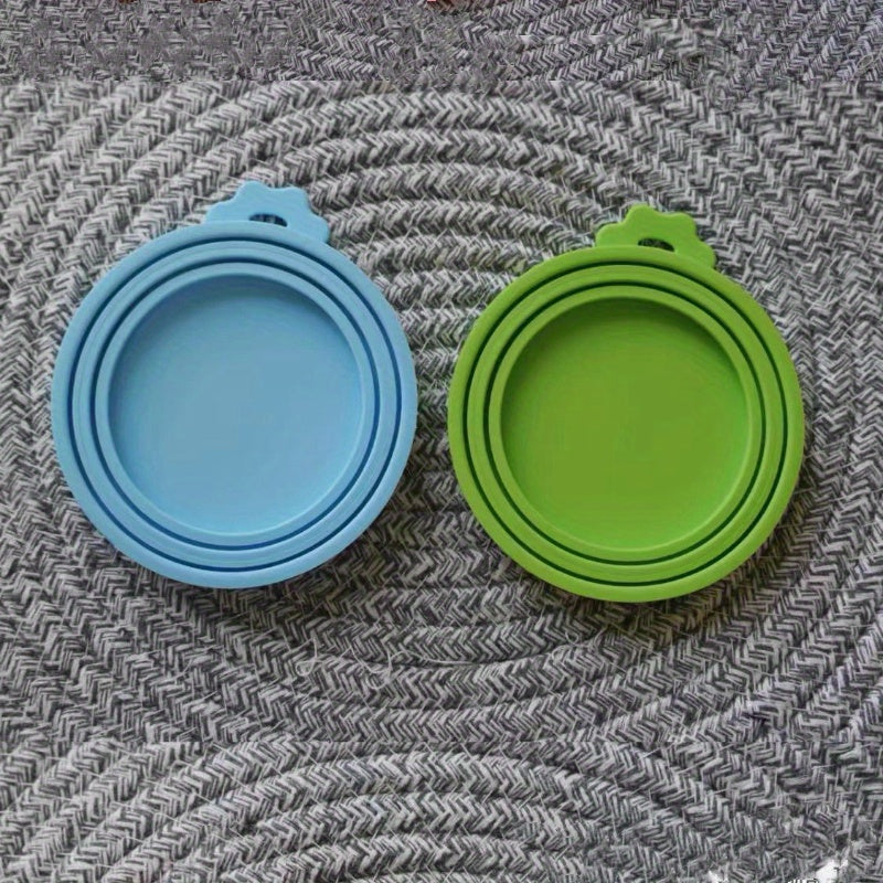 2Pcs Pet Food Can Cover Silicone Leak-proof Water-proof Soda Bottle Caps