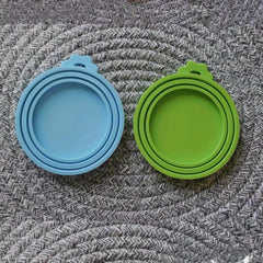 2Pcs Pet Food Can Cover Silicone Leak-proof Water-proof Soda Bottle Caps