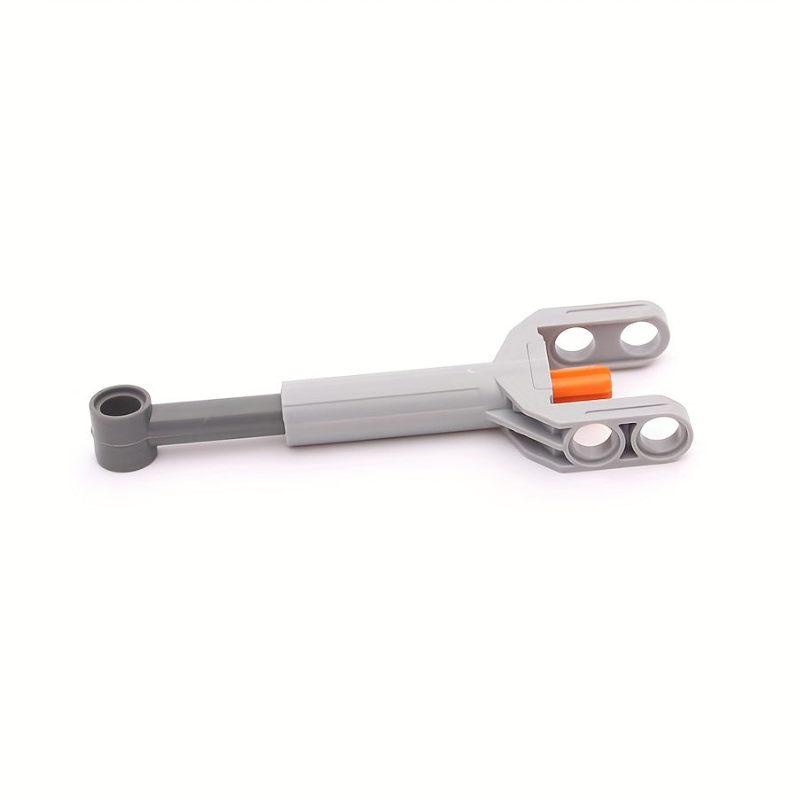1pc Compact Gray ABS Telescopic Push Rod with Orange Stopper