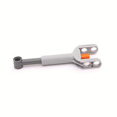 1pc Compact Gray ABS Telescopic Push Rod with Orange Stopper