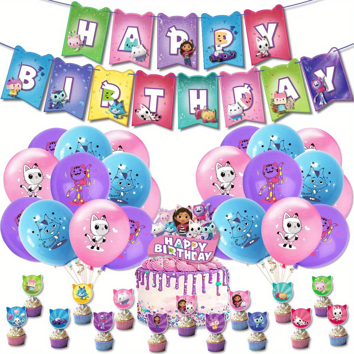 Doll House Birthday Party Decoration Set