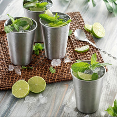 Stainless Steel Pint Cups 16oz Set of 8