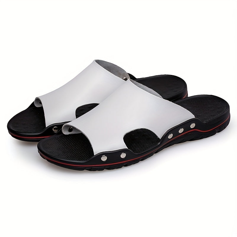 Men's Faux Leather Non Slip Sandals for Summer