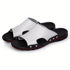Men's Faux Leather Non Slip Sandals for Summer