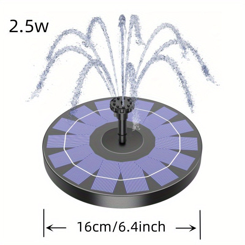 Solar Bird Bath Fountain Pump with 6 Nozzles