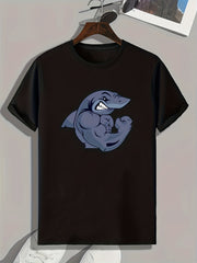 Animal Muscle Print Men's T-shirt for Summer
