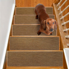 Natural Linen Non Slip Stair Treads for Wooden Steps Indoor