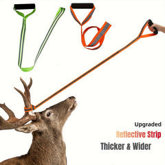 Heavy Duty Deer Drag Strap w/ Reflective Bands, Orange & Green