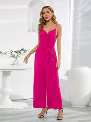 Sleeveless Cowl Neck Jumpsuit Wide Leg Cami - Spring & Summer Style