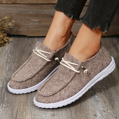Women's Lightweight Slip On Canvas Shoes Low Round Toe Casual Sporty Shoes