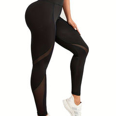 Hourglass Contrast Mesh High Waist Leggings