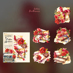 Colorful Retro Objects Flower Stickers Book