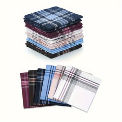 Men's Handkerchiefs Retro Stripes & Checks Lightweight Easy Care 3pcs 6pcs