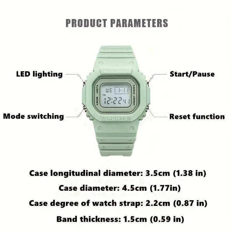 LED Digital Sports Watch Multifunctional Electronic for Men Women
