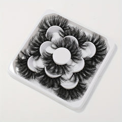 5 Pairs 25mm Dramatic Wispy Faux Mink Lashes