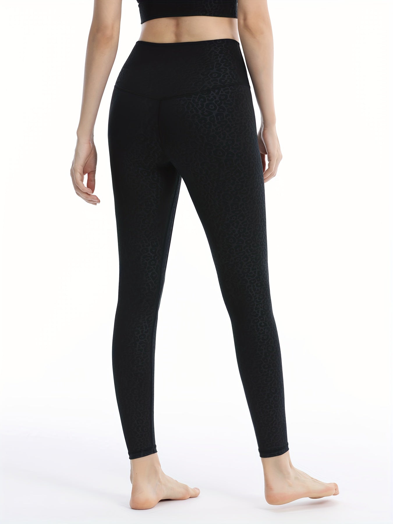 Leopard Sports Pants Tummy Control Butt Lifting Yoga Leggings Women's Activewear