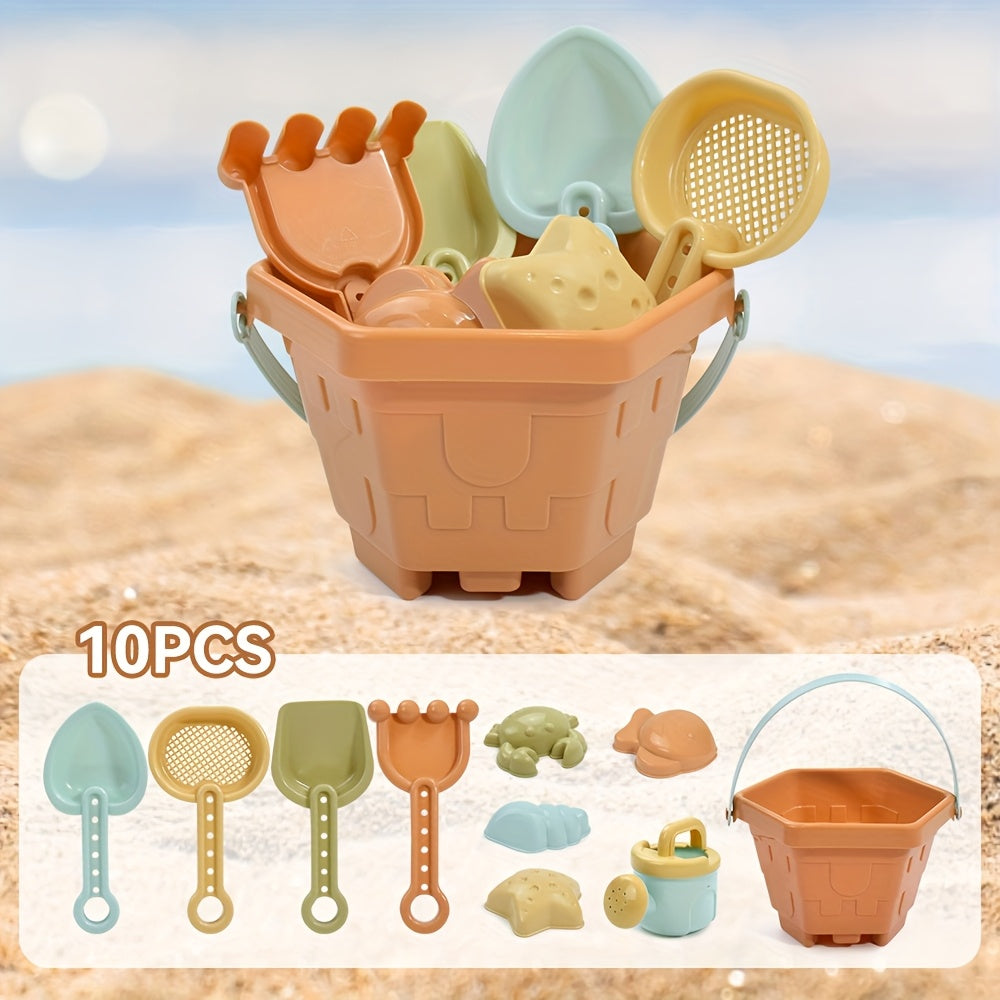 Kids Beach Sand Play Set with Shovels and Buckets - Outdoor Water Toys