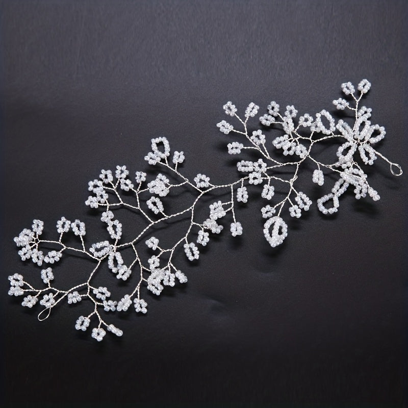 Faux Pearl Flower Head Piece Head Jewelry Bridal Wedding Hair Accessories