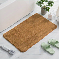 1pc Absorbent Bathroom Floor Mat, Anti-Skid Doormat Carpet
