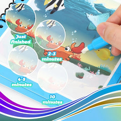2pcs Reusable Kids' Watercolor Books Colorful Educational Toy