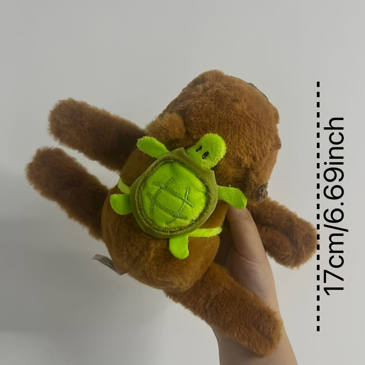 Capybara Plush Doll with Turtle Backpack