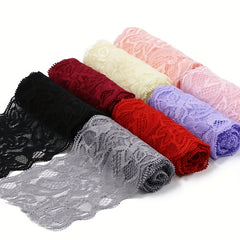 2m Embroidered Elastic Lace Fabric Ribbon Garment Decoration
