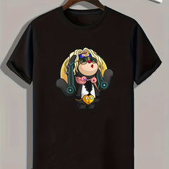 Funny Cartoon Print Men's Graphic T shirt Casual Comfy Tees For Summer
