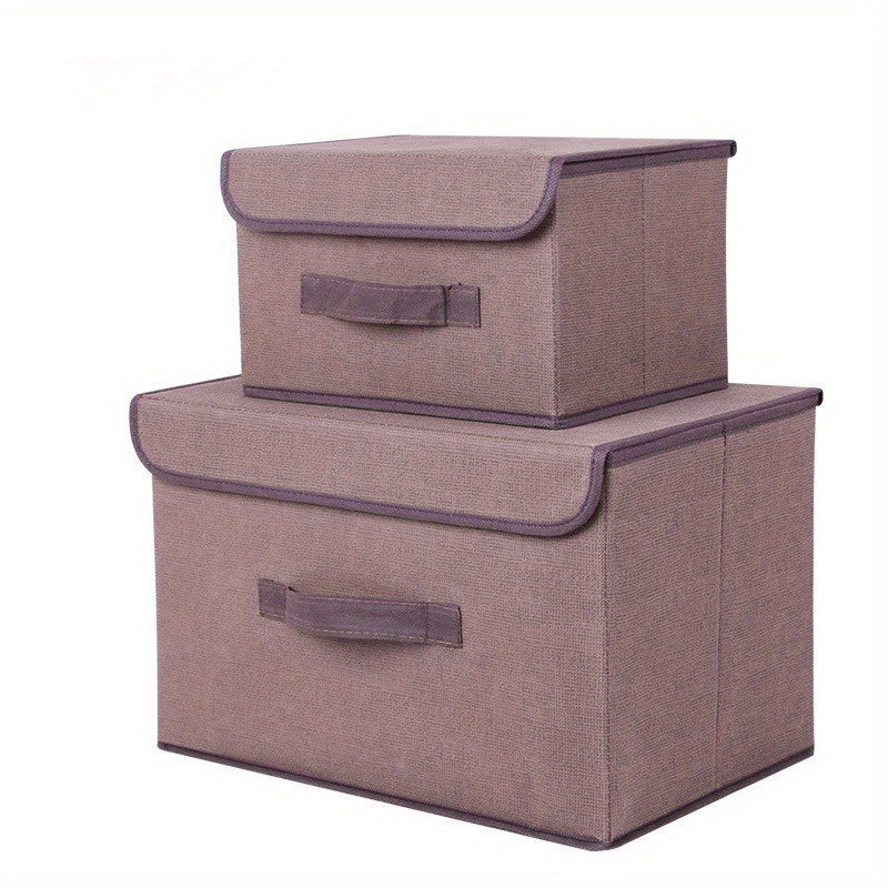 2pc Foldable Flap Storage Bag Dustproof Large Capacity Storage Box