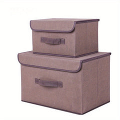2pc Foldable Flap Storage Bag Dustproof Large Capacity Storage Box