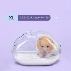 Transparent Small Pets Bathtub Hamster Bathroom Toilet Dual Use