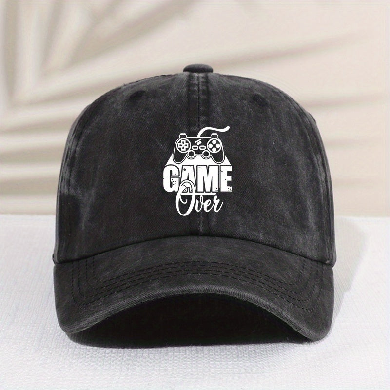 Casual Vintage Game Console Distressed Cap Sun Protection