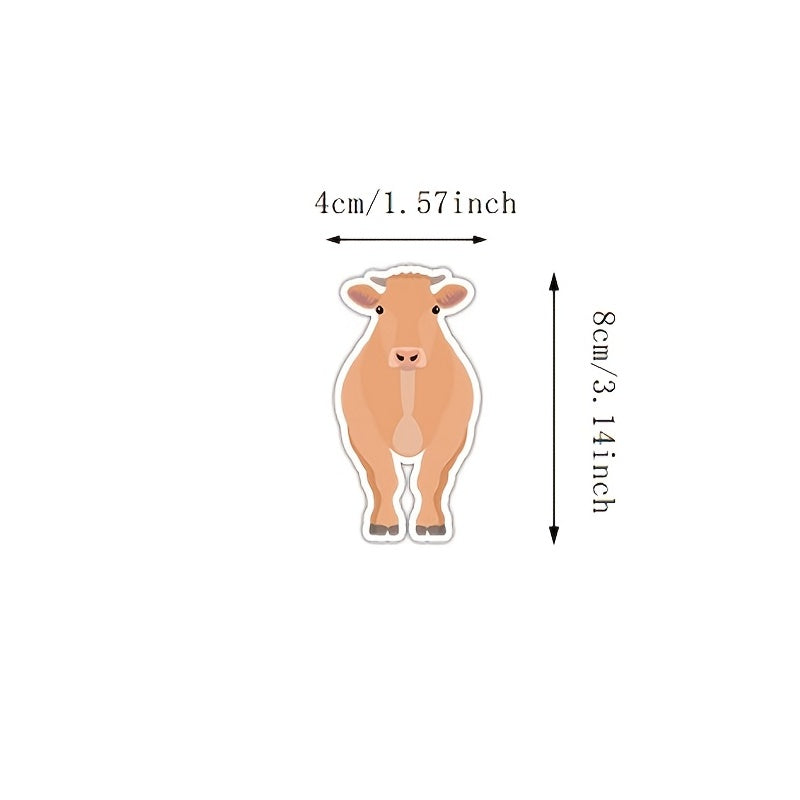 50pcs Cow Stickers for Fridge Laptop, Vinyl Waterproof Decal