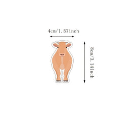 50pcs Cow Stickers for Fridge Laptop, Vinyl Waterproof Decal