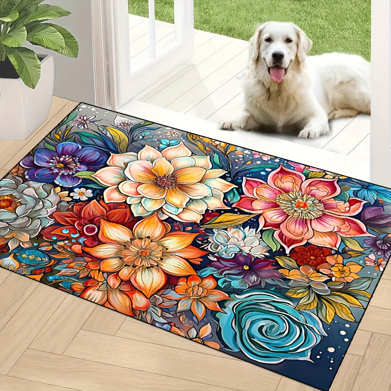 Creative Flower Door Mat Non-slip Indoor Rug Living Room Bedroom Entrance