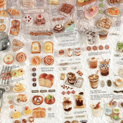 3pcs Long Strip Stickers for Dessert Coffee Journal Material