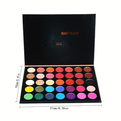 35 Colors Sunset Eyeshadow Palette Shimmer Matte Finish Waterproof Makeup Tool