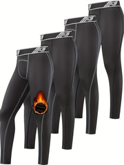 Boy's 4PCS Compression Pants Long Sports Activewear Gym Fitness Leggings