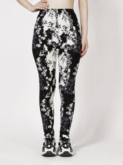 Floral Print Skinny Leggings Casual Stretchy Leggings