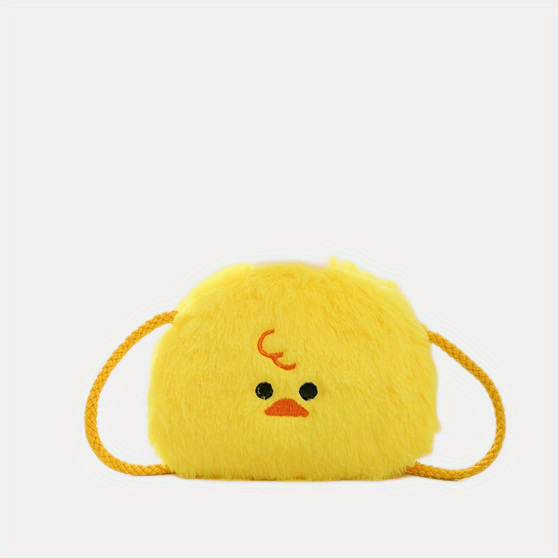 Chick Coin Purse Wallet Crossbody Bag Plush Shoulder Bag
