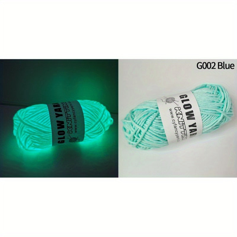 Glow In The Dark Luminous Chunky Yarn for Crocheting, Knitting 2mm